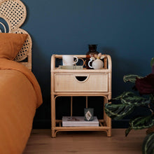 Load image into Gallery viewer, Breeze Suzane Natural Rattan One Drawer Bedside Table.