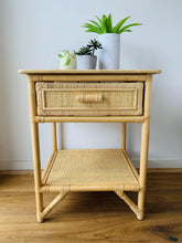 Load image into Gallery viewer, Breeze Lovina Natural Rattan One Drawer Bedside Table.