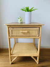 Load image into Gallery viewer, Breeze Lovina Natural Rattan One Drawer Bedside Table.