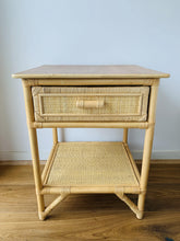 Load image into Gallery viewer, Breeze Lovina Natural Rattan One Drawer Bedside Table.