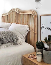Load image into Gallery viewer, Breeze Athens Double Size Natural Rattan Headboard Bedhead.