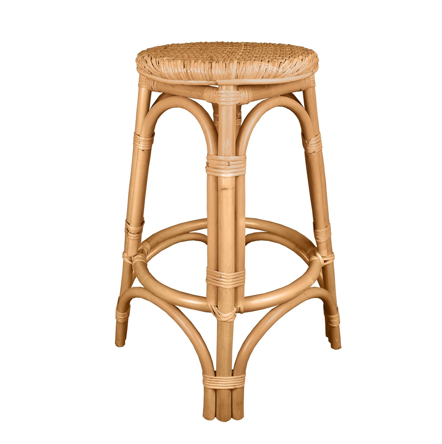 Breeze Nyang Natural Rattan 66cm Counter Stool Set of 2 - breezehomeau