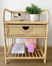Load image into Gallery viewer, Breeze Suzane Natural Rattan One Drawer Bedside Table.