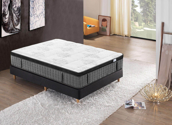 Breeze® Supreme Plush Cool Gel Infused Memory Foam 7 Zone Euro Top Pocket Spring Mattress 36cm Double Queen King.