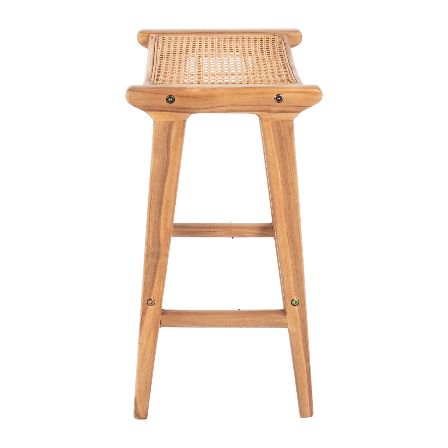 Breeze Djawa Solid Teak and Natural Cane Counter Stool - breezehomeau