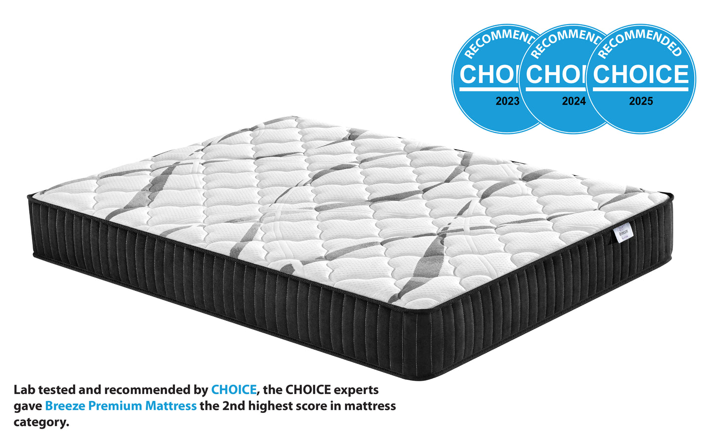 Breeze® Premium Firm Pocket Spring Mattress 26cm - breezehomeau