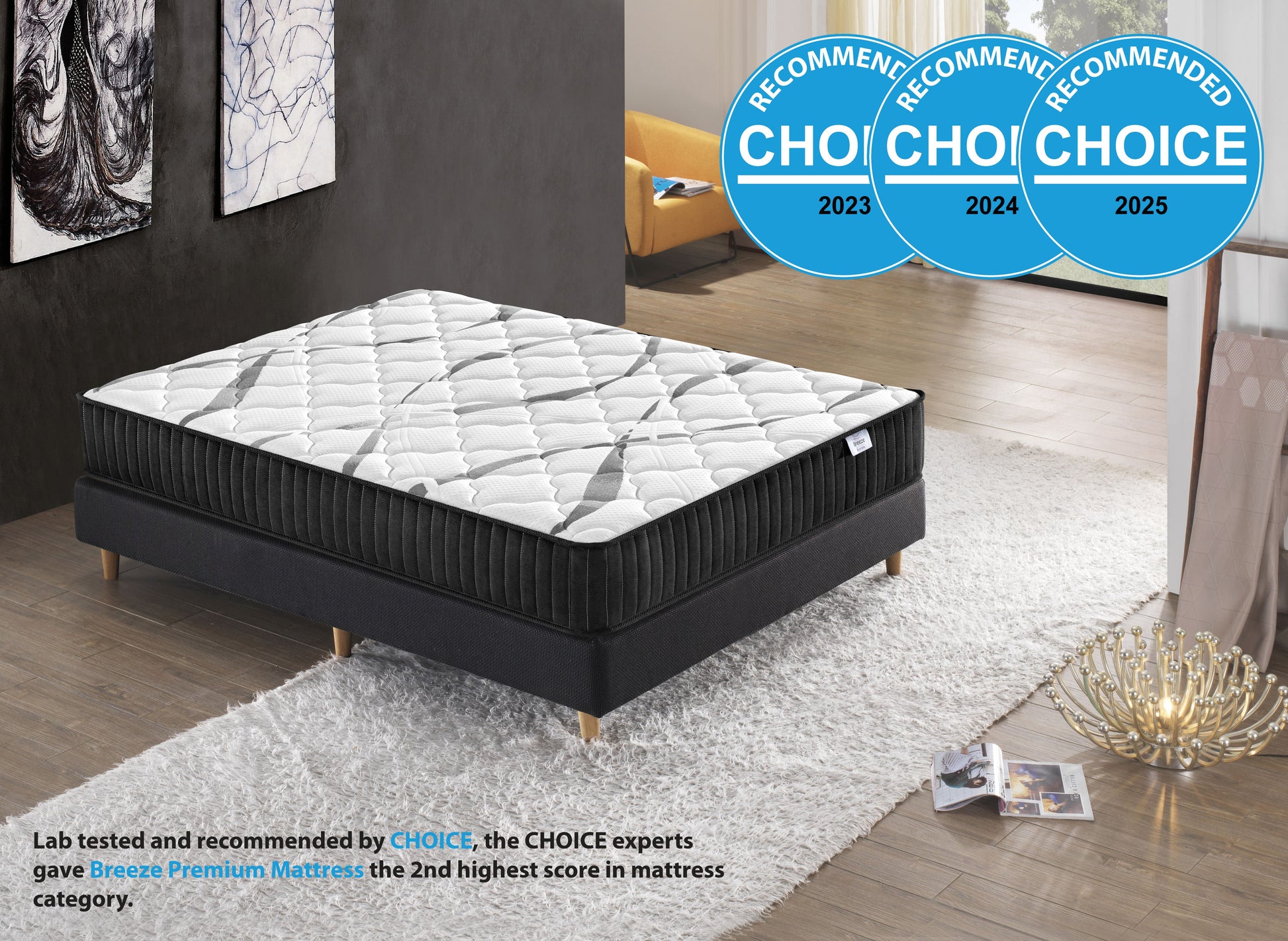 Breeze® Premium Firm Pocket Spring Mattress 26cm - breezehomeau