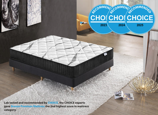 Breeze® Premium Firm Pocket Spring Mattress 26cm - breezehomeau