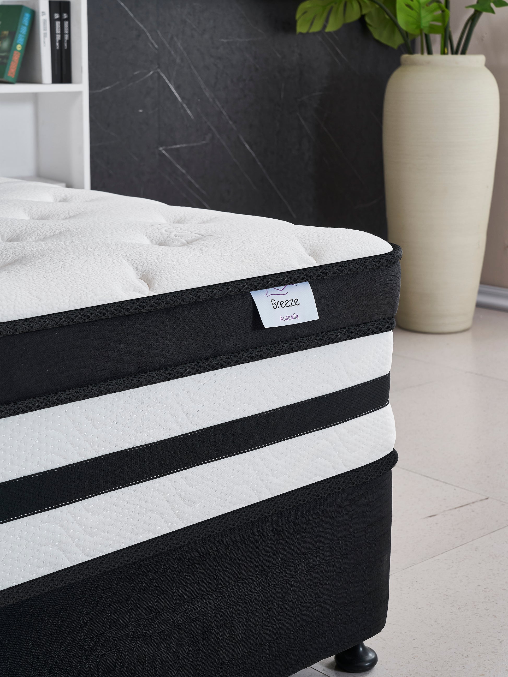 Breeze® Ultimate Plush Euro Top Pocket Mattress 35cm - breezehomeau