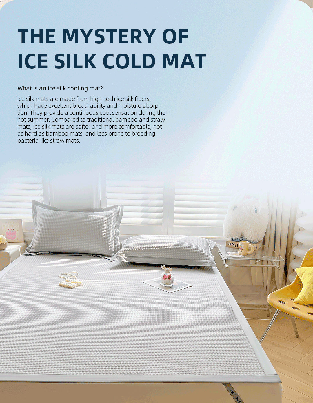 Breeze Premium Mattress Bed Ice Silk Cooling Set - breezehomeau