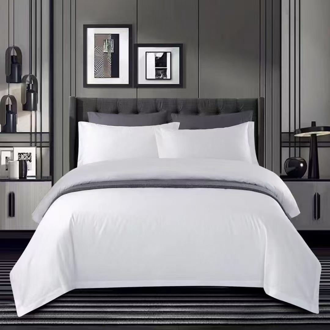 Breeze Premium Cotton White Quilt Cover Set Queen Size - breezehomeau
