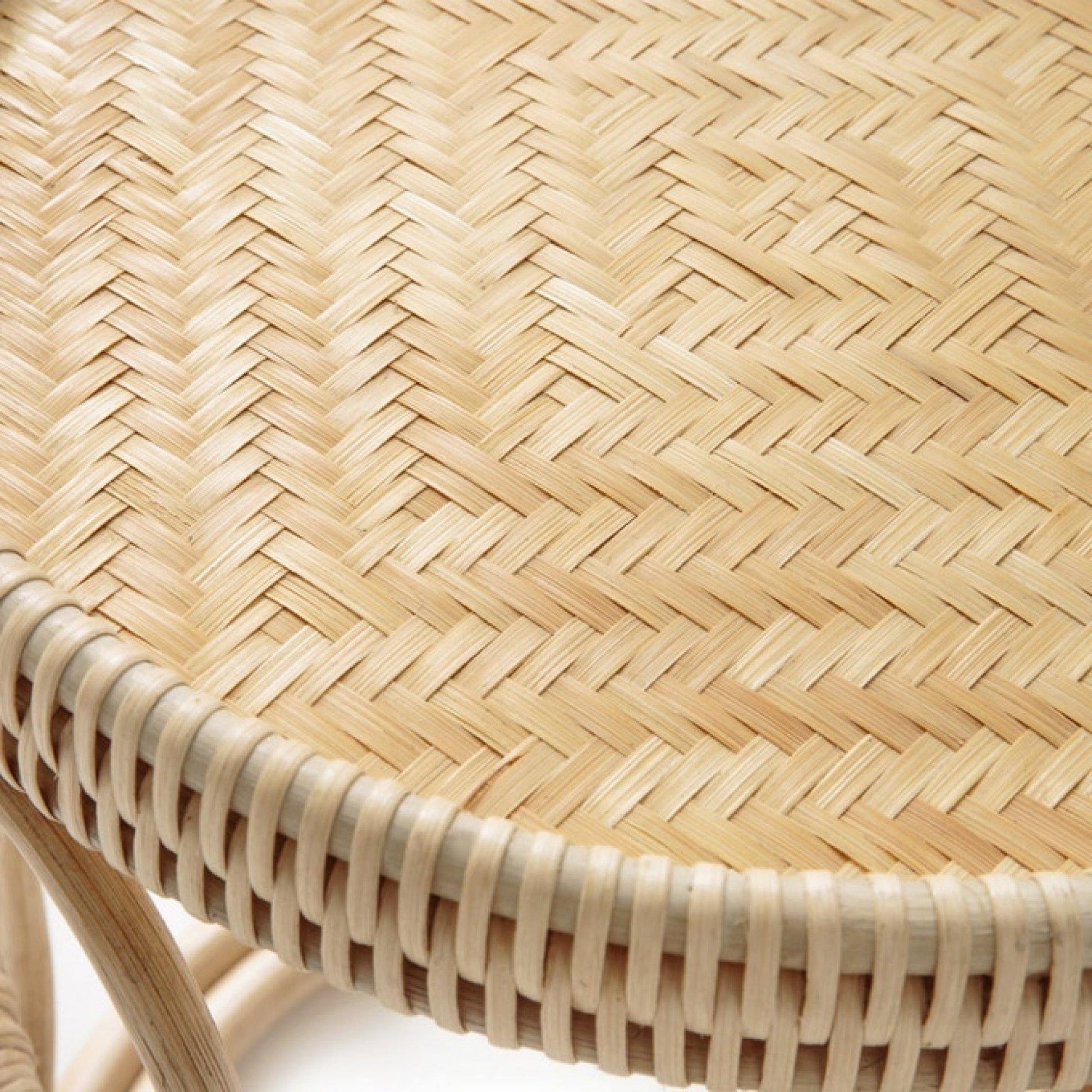 Breeze Viera D45 Natural Rattan Tray Top Side Table Bedside.