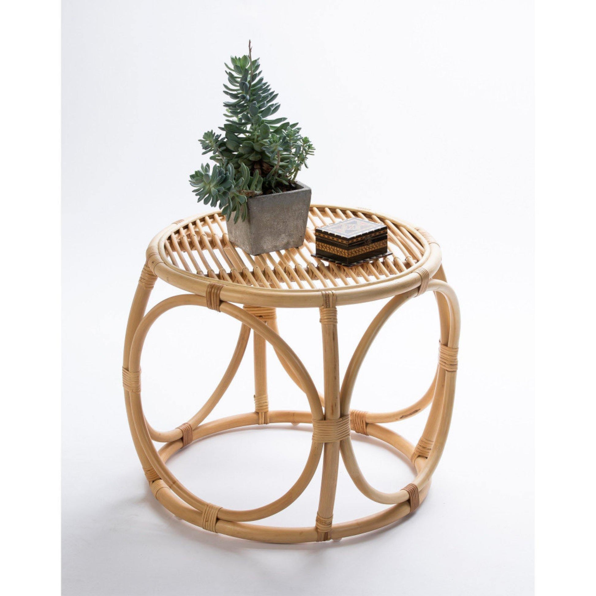 Breeze Dadu D45 Natural Rattan Side Table Bedside.