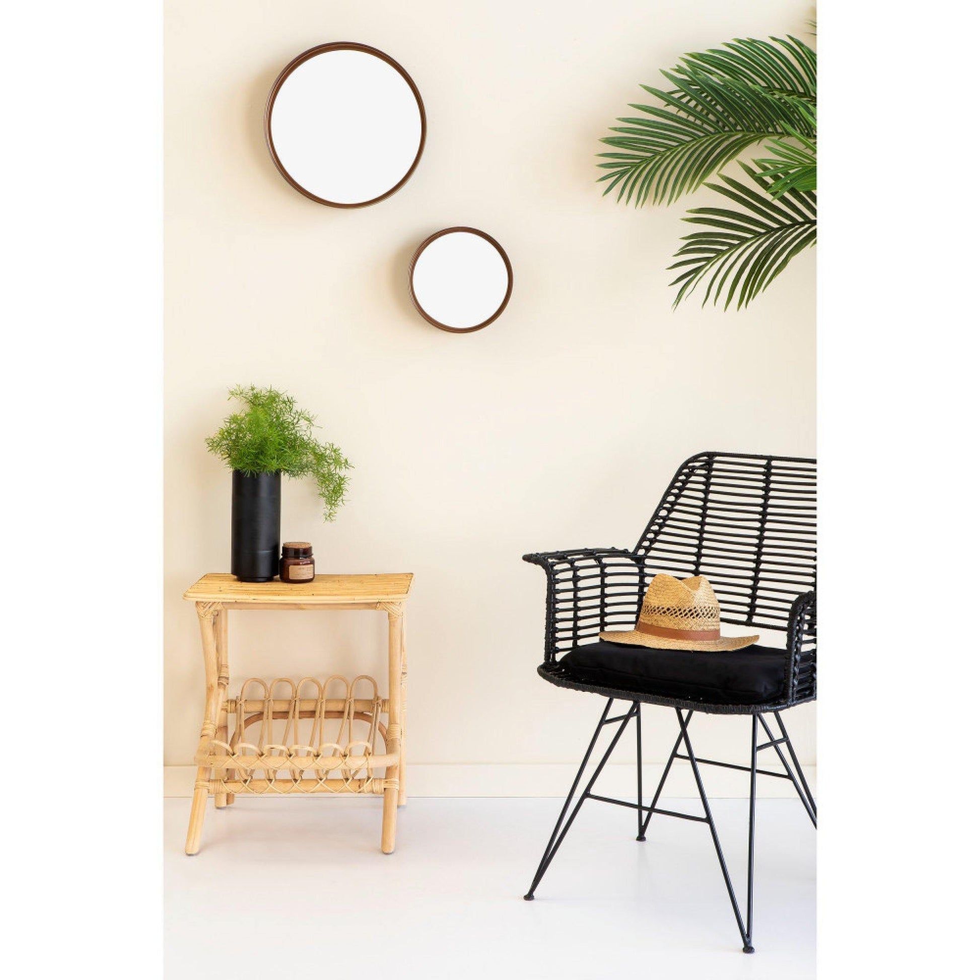 Breeze Baya Natural Rattan Bedside Table.