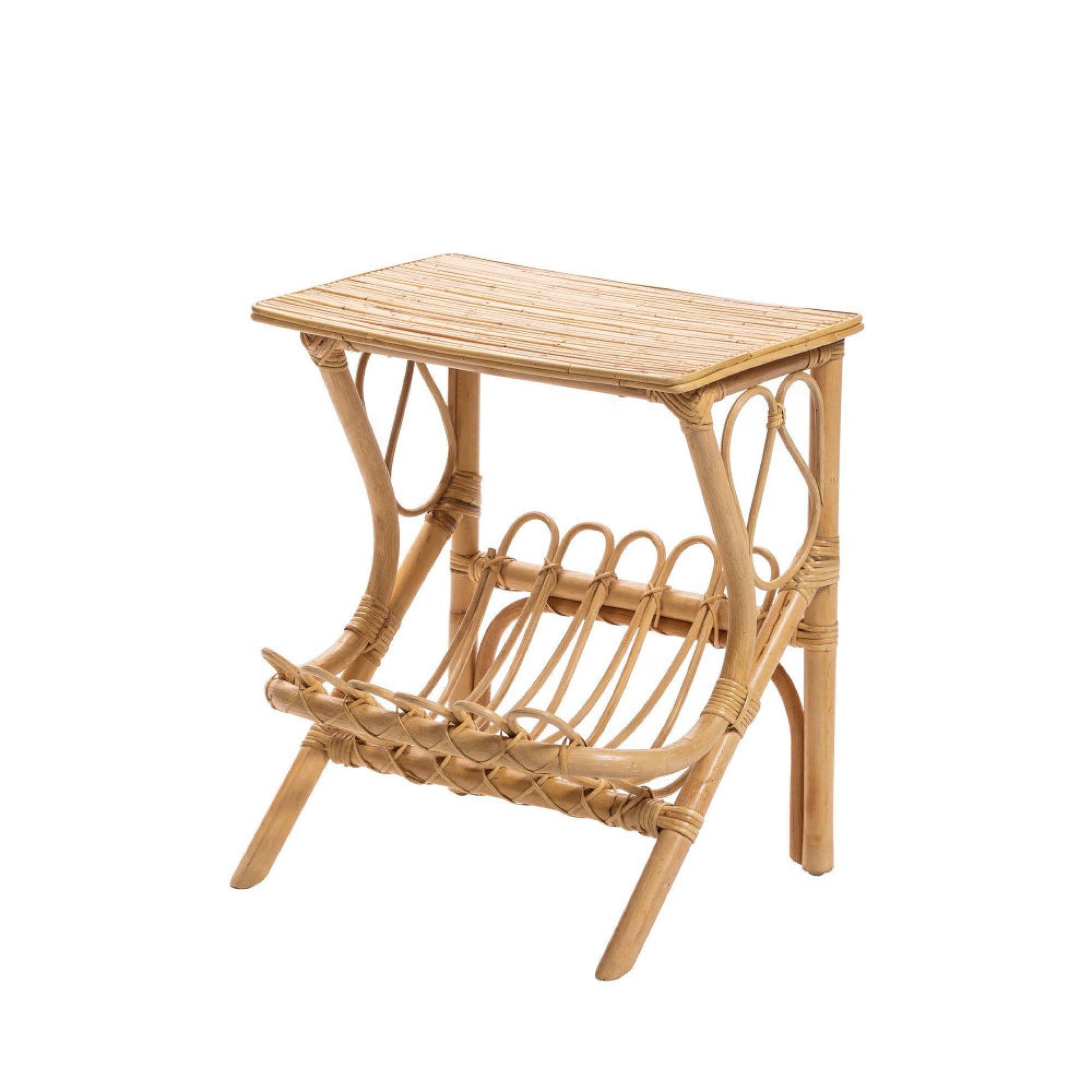 Breeze Baya Natural Rattan Bedside Table.