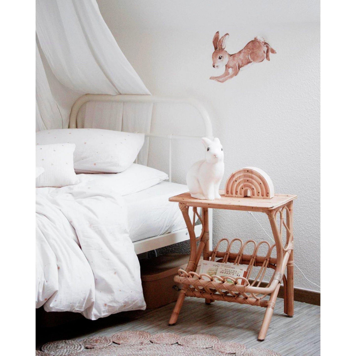 Breeze Baya Natural Rattan Bedside Table.