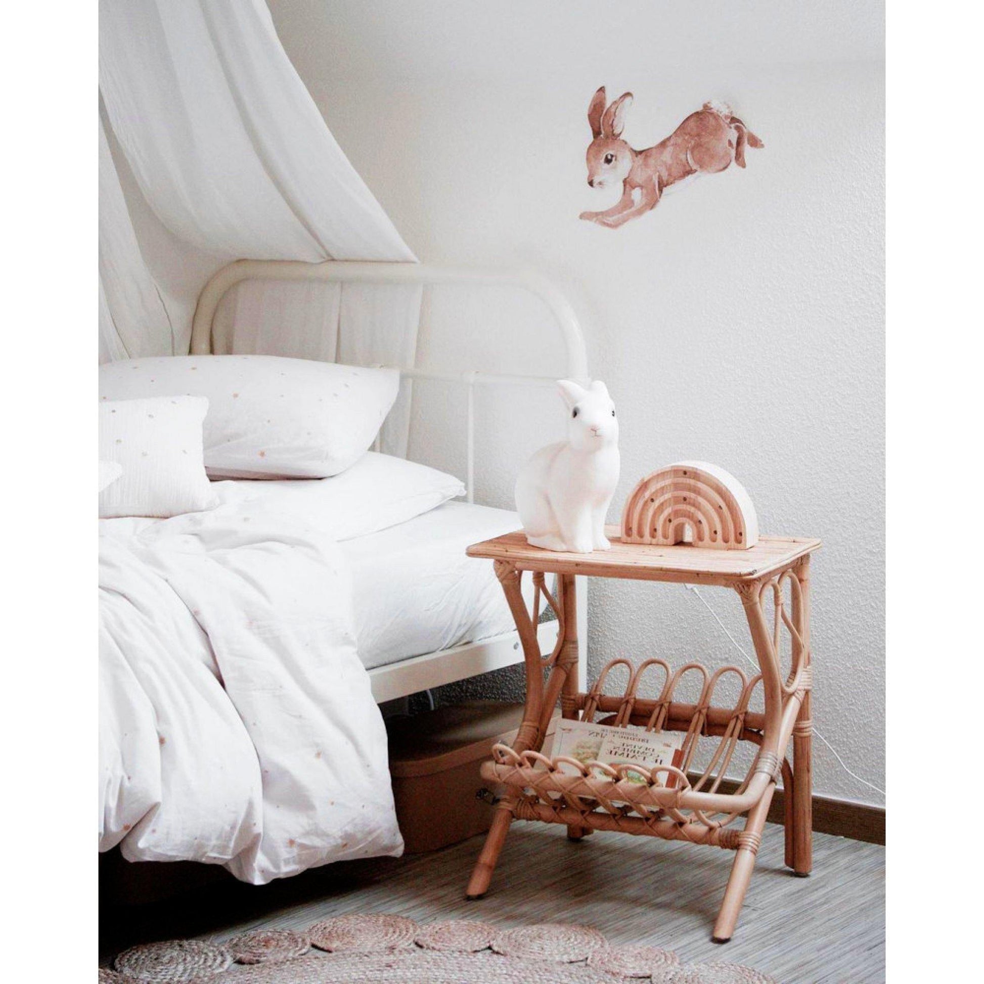 Breeze Baya Natural Rattan Bedside Table.