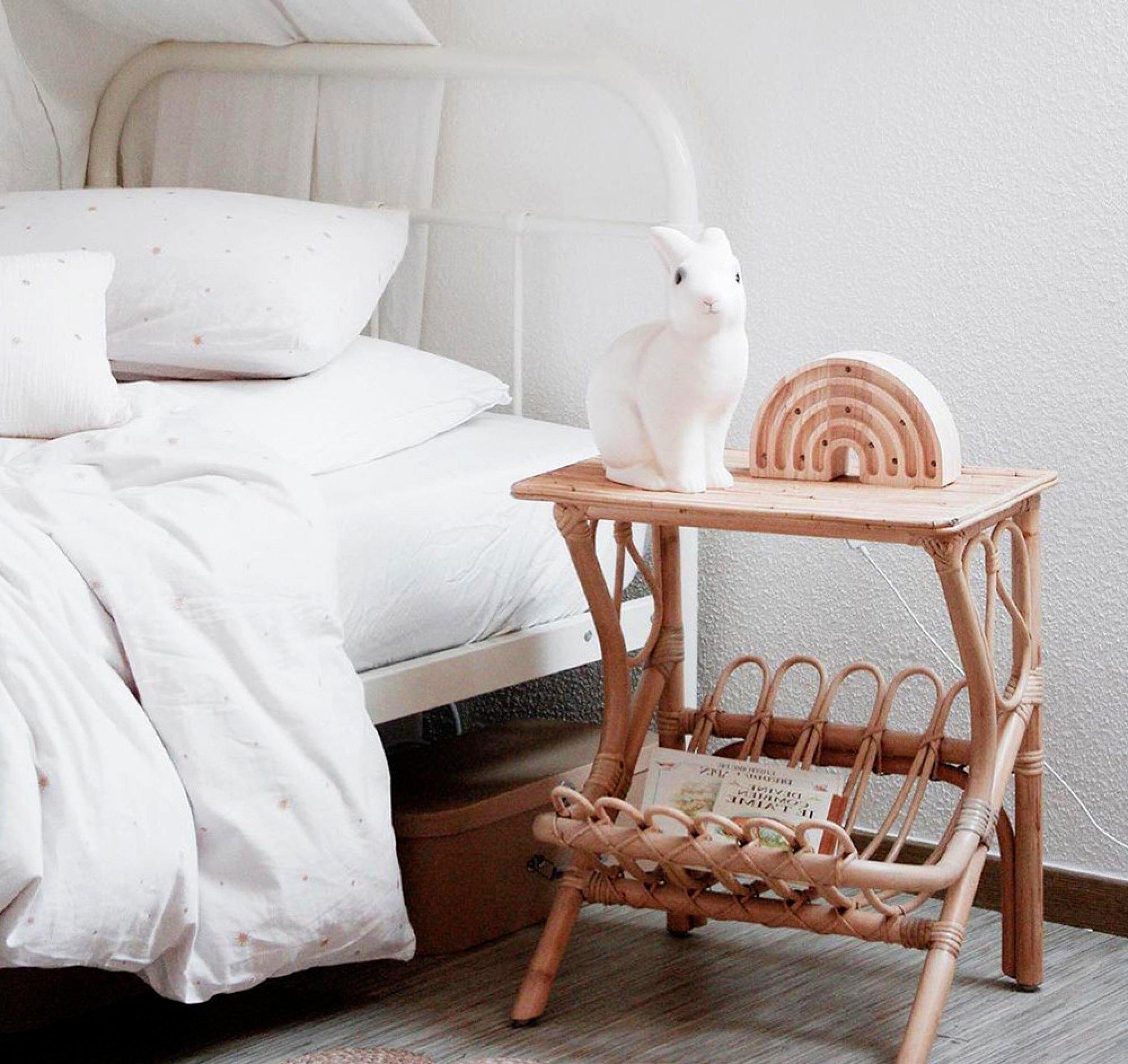 Breeze Baya Natural Rattan Bedside Table.