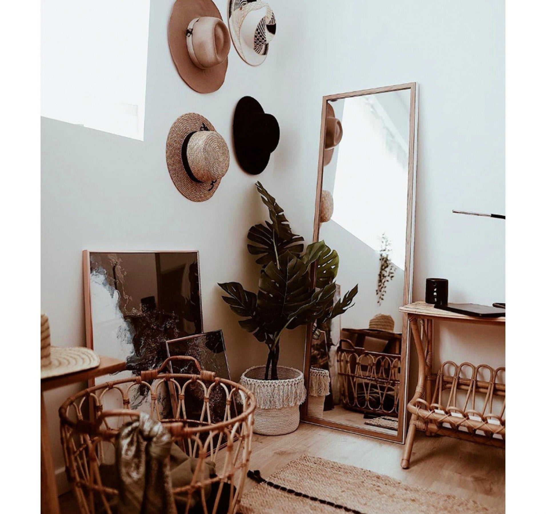 Breeze Baya Natural Rattan Bedside Table.