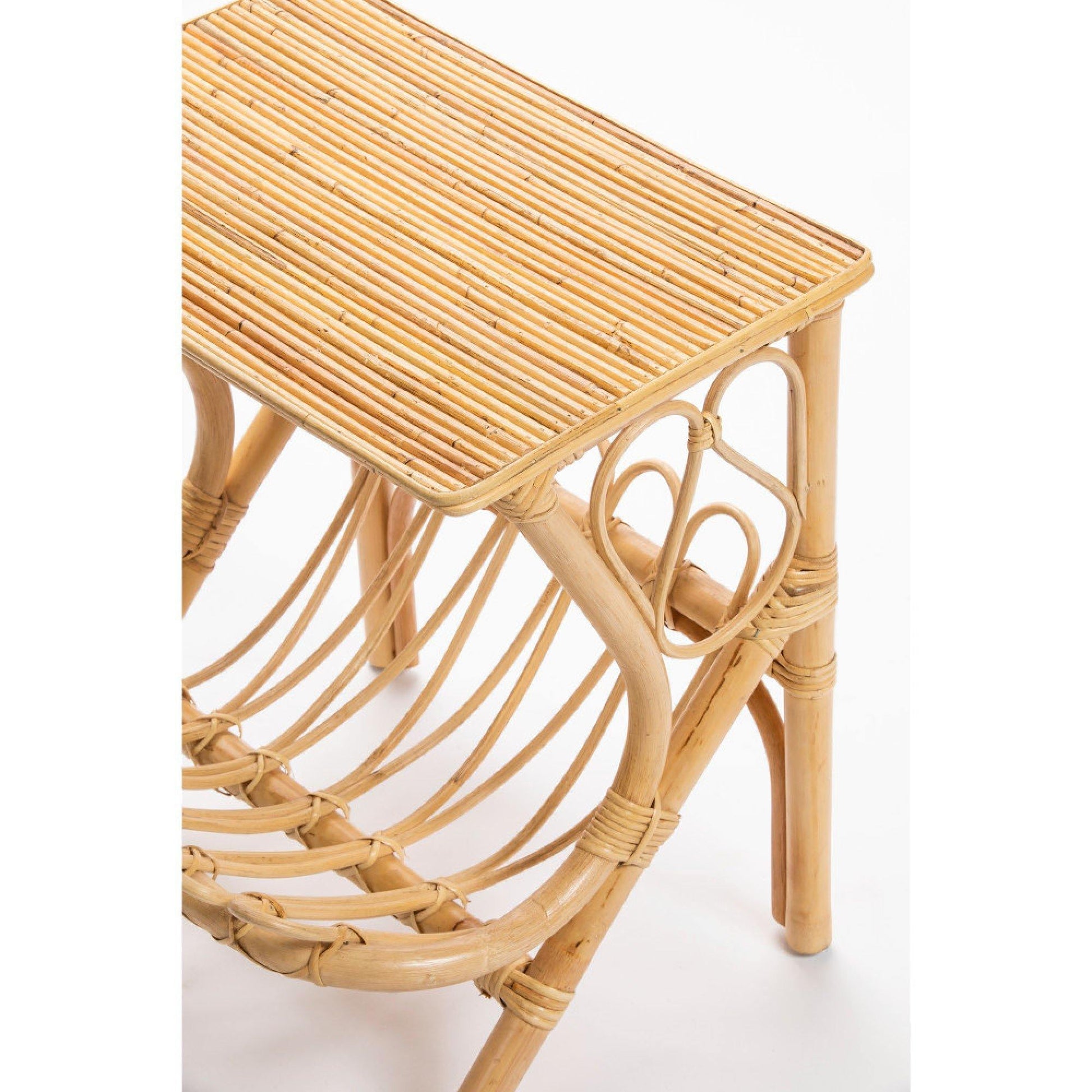 Breeze Baya Natural Rattan Bedside Table.
