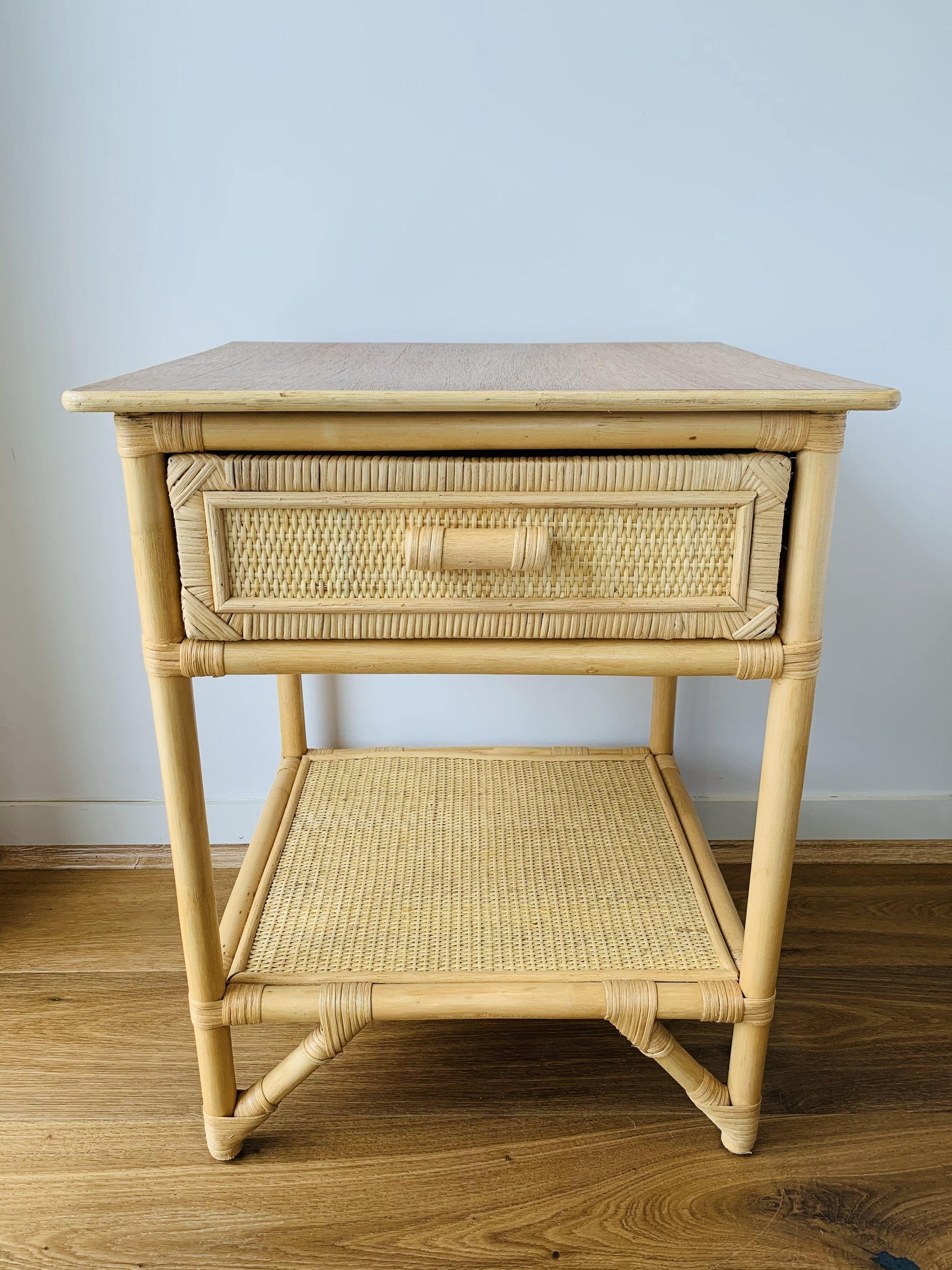 Breeze Lovina Natural Rattan One Drawer Bedside Table.