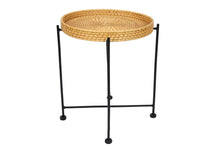 Load image into Gallery viewer, Breeze Borneo Natural Rattan Tray Top Side Table Bedside.

