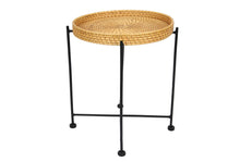 Load image into Gallery viewer, Breeze Borneo Natural Rattan Tray Top Side Table Bedside.
