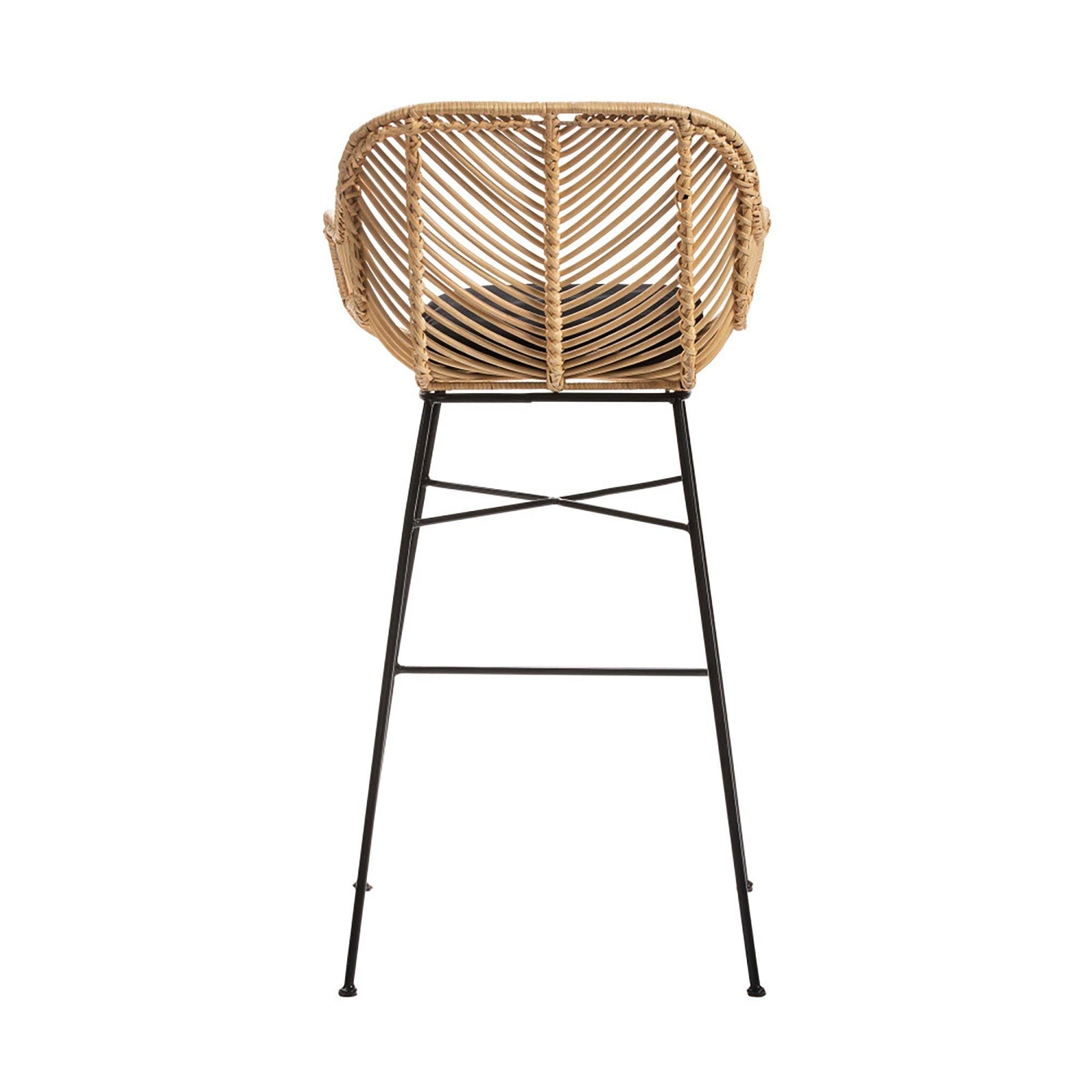 Breeze Komodo Natural Rattan 66cm Counter Stool Set of 2.
