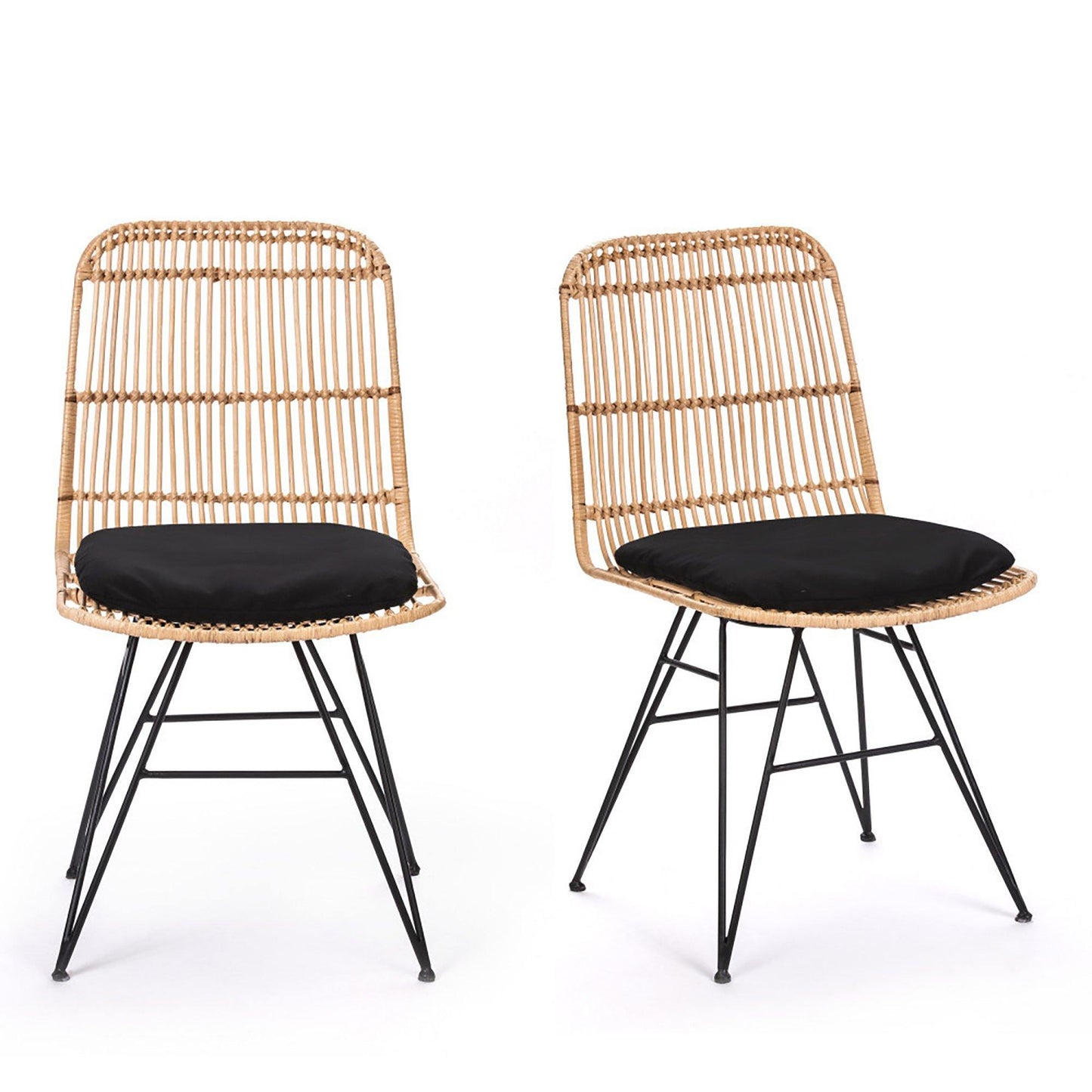 Breeze Gili Natural Rattan Dining Chair Set of 2.