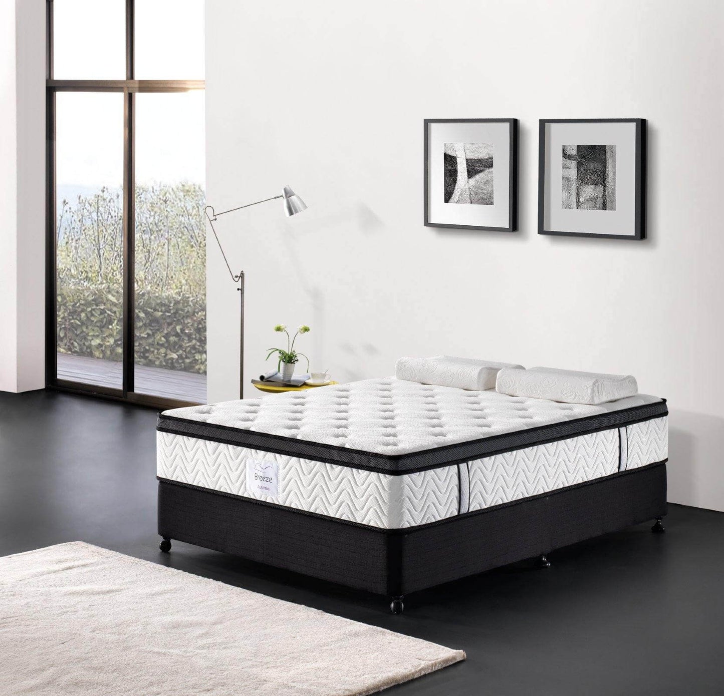 Breeze® Single / Double / Queen / King Mattress Bed Plush Memory Foam Euro Top 5 Zone Pocket Spring Organic Cotton 32cm.