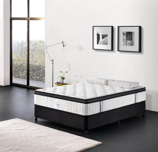 Breeze® Single / Double / Queen / King Mattress Bed Plush Memory Foam Euro Top 5 Zone Pocket Spring Organic Cotton 32cm.