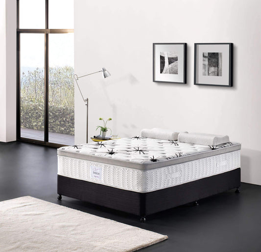 Breeze® Double / Queen / King Mattress Bed Cool Gel Infused Memory Foam Euro Top 7 Zone 34cm.