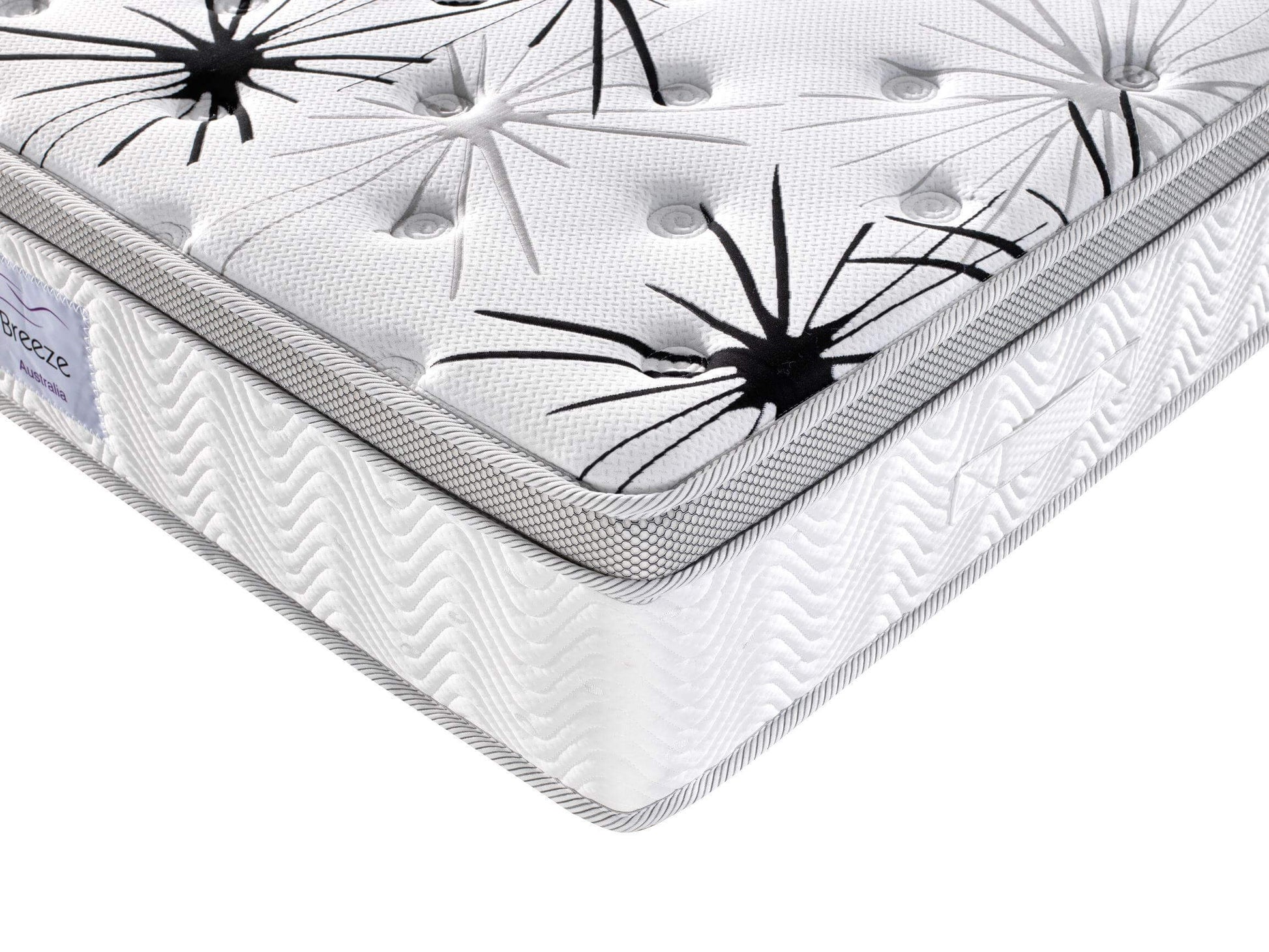 Breeze® Double / Queen / King Mattress Bed Cool Gel Infused Memory Foam Euro Top 7 Zone 34cm.