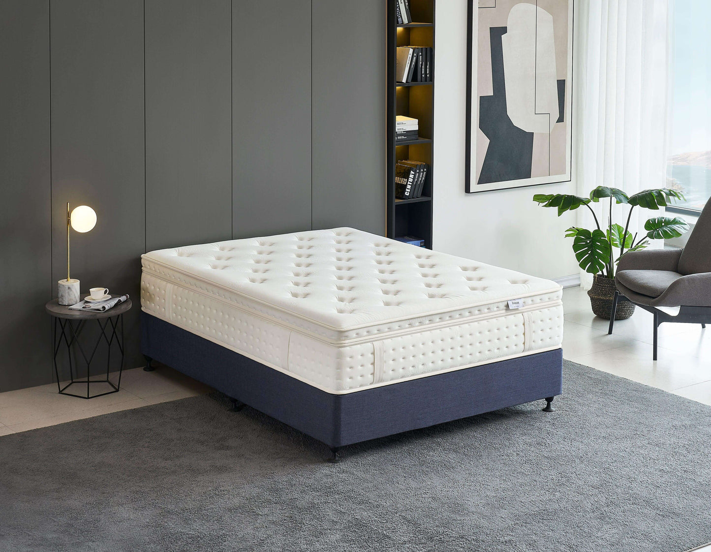 Breeze® Plush Luxe Cloud 7 Zone Euro Top Pocket Spring Mattress 36cm - breezehomeau