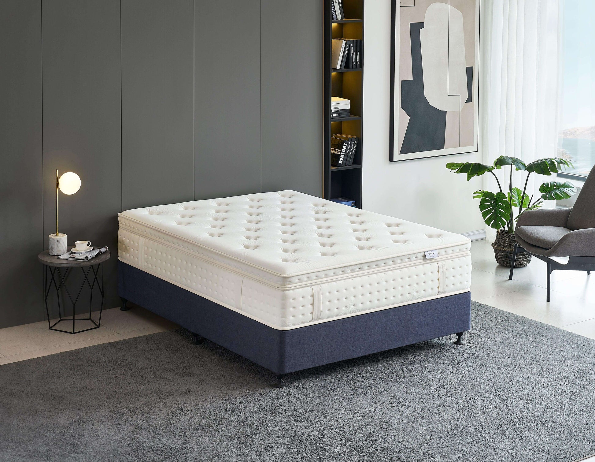 Breeze® Plush Luxe Cloud 7 Zone Euro Top Pocket Spring Mattress 36cm - breezehomeau