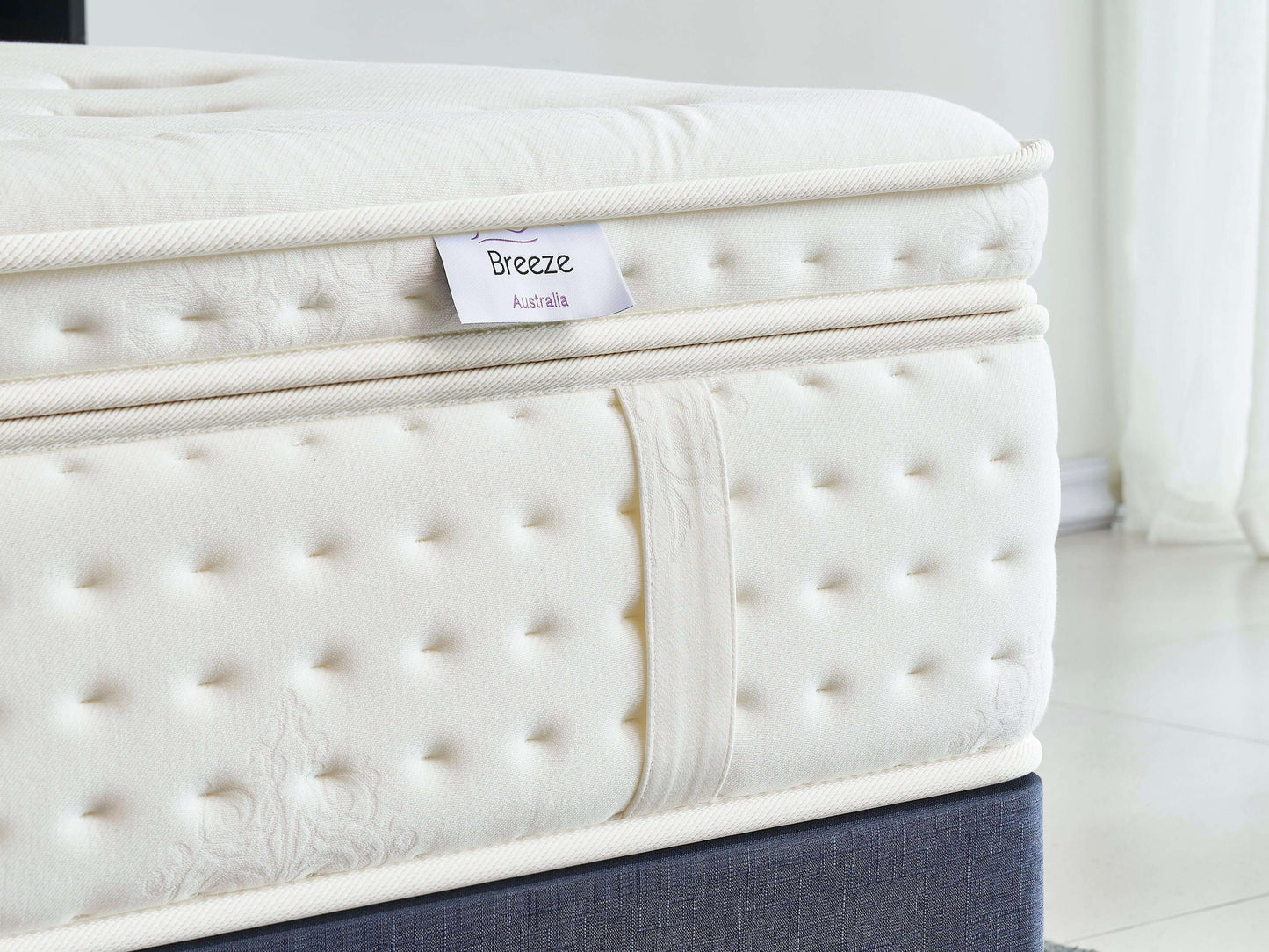Breeze® Plush Luxe Cloud 7 Zone Euro Top Pocket Spring Mattress 36cm - breezehomeau