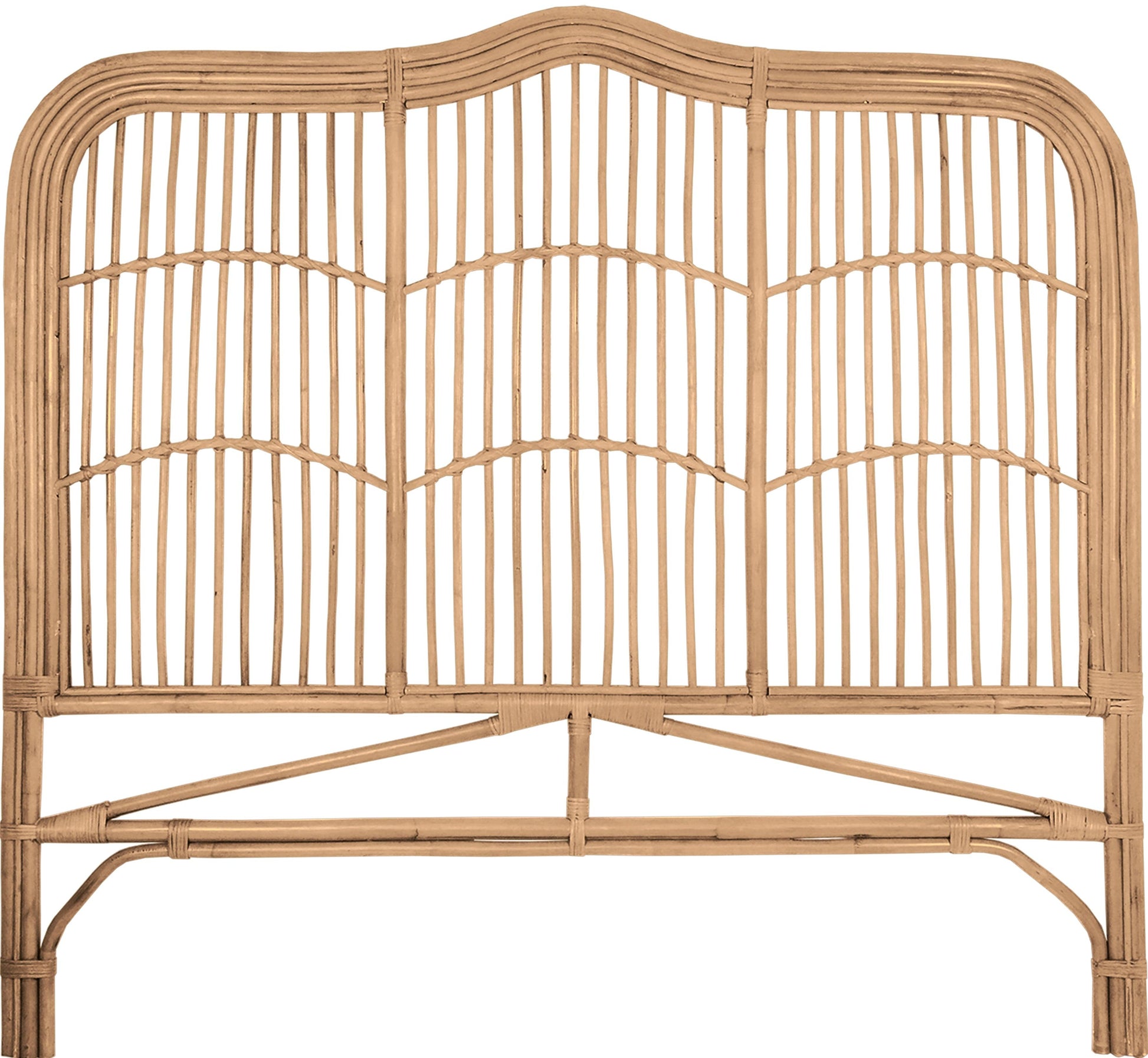 Breeze Athens Double Size Natural Rattan Headboard Bedhead - breezehomeau